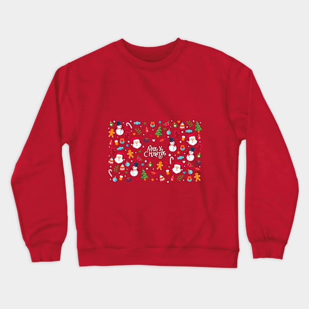 Merry Christmas Crewneck Sweatshirt by Mako Design 